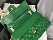 Chanel Flap Bag Green Lambskin Gold 25cm - 4