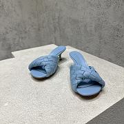 Bottega Veneta Blink Mule Blue Heel 5cm - 5