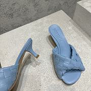 Bottega Veneta Blink Mule Blue Heel 5cm - 3