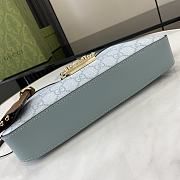 Gucci Padlock Small Shoulder Bag Blue 26.5x13.5x4.5cm - 2