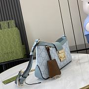 Gucci Padlock Small Shoulder Bag Blue 26.5x13.5x4.5cm - 3