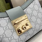 Gucci Padlock Small Shoulder Bag Blue 26.5x13.5x4.5cm - 6