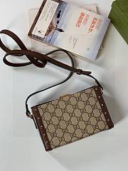 Gucci GG Mini Beige Brown Leather 18.5x10.5x7.5cm - 5