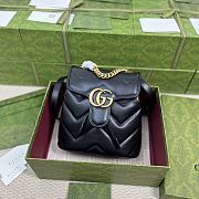 Gucci GG Marmont Matelasse Backpack Black 19x20x11cm - 1