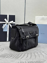 Prada Re-Nylon Shoulder Bag Black 27x20.5x12cm - 5