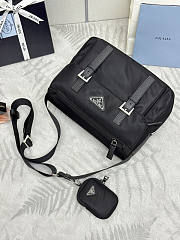 Prada Re-Nylon Shoulder Bag Black 27x20.5x12cm - 2