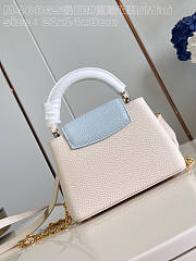 Louis Vuitton LV Capucines White Blue Bag 21 x 14 x 8 cm - 4