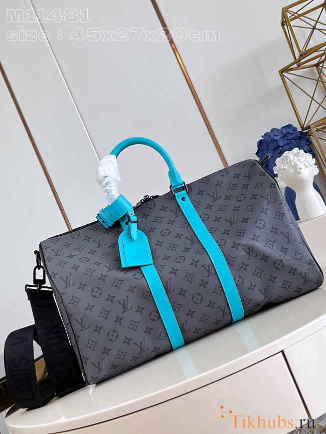 Louis Vuitton LV Keepall Bandoulière 45 Turquoise 45 x 27 x 20 cm - 1