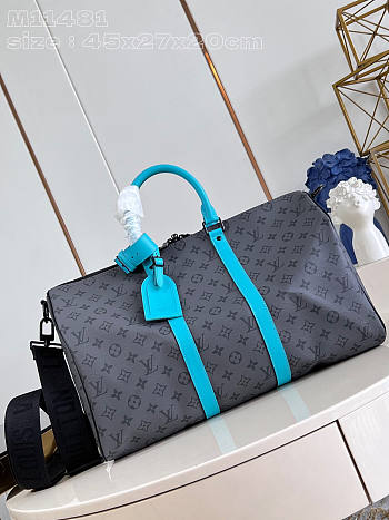 Louis Vuitton LV Keepall Bandoulière 45 Turquoise 45 x 27 x 20 cm