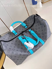 Louis Vuitton LV Keepall Bandoulière 45 Turquoise 45 x 27 x 20 cm - 4