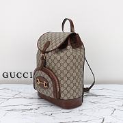 Gucci Horsebit 1955 Backpack Brown 27x35x16.5cm - 2