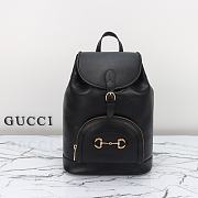 Gucci Horsebit 1955 Backpack Black 27x35x16.5cm - 1