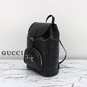 Gucci Horsebit 1955 Backpack Black 27x35x16.5cm - 6