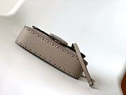 Fendi Baguette Camellia Selleria Bag Dove Grey 20x5x13cm - 5