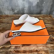 Hermes White Slides 2.5cm - 2