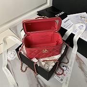 Chanel 24A Top Handle Vanity Case Red Lambskin 17cm - 3