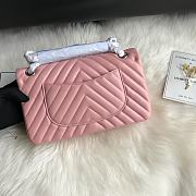 Chanel Flap Bag Pink Lambskin Silver 25cm - 6