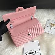 Chanel Flap Bag Pink Lambskin Silver 25cm - 3