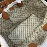 Gucci Medium Tote Bag With Gucci Print Beige 41.5x29x18.5cm - 2