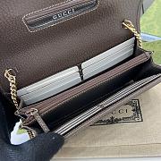 Gucci Ophidia GG Chain Wallet Brown 19x10x3cm - 4