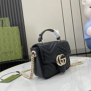 Gucci GG Marmont Mini Top Handle Bag Black 17x13x6cm - 6