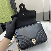 Gucci GG Marmont Mini Top Handle Bag Black 17x13x6cm - 4