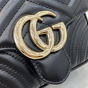 Gucci GG Marmont Mini Top Handle Bag Black 17x13x6cm - 2