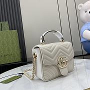 Gucci GG Marmont Mini Top Handle Bag Light Grey 17x13x6cm - 5