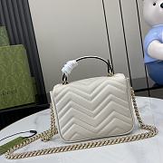 Gucci GG Marmont Mini Top Handle Bag Light Grey 17x13x6cm - 3