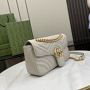 Gucci GG Marmont Small Shoulder Bag Light Grey 26x13x6cm - 6