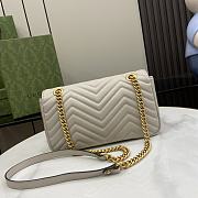 Gucci GG Marmont Small Shoulder Bag Light Grey 26x13x6cm - 4