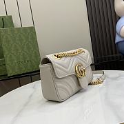 Gucci GG Marmont Mini Shoulder Bag Light Grey 22x13x6cm - 4