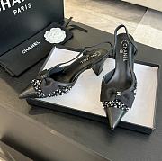 Chanel Slingback Black Heel 6.5cm - 2