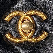 Chanel Flap Bag Black Lambskin Gold 26x15x7cm - 5