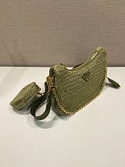Prada Re-Edition 2005 Crochet Bag Olive Green 22x18x6cm - 3