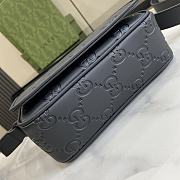 Gucci GG Rubber-effect Super Mini Bag Black 17.5x11x6.5cm - 6