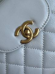 Chanel Kelly Shopper Light Blue Gold Bag 13x19x7cm - 3