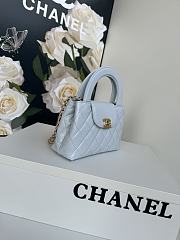 Chanel Kelly Shopper Light Blue Gold Bag 13x19x7cm - 2