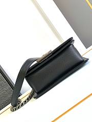 Chanel Small Leboy Bag Black Caviar Silver 20cm - 6