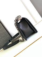 Chanel Small Leboy Bag Black Caviar Silver 20cm - 5