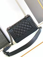 Chanel Small Leboy Bag Black Caviar Silver 20cm - 3