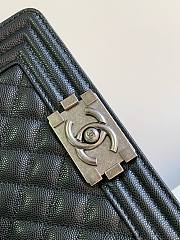 Chanel Small Leboy Bag Black Caviar Silver 20cm - 2