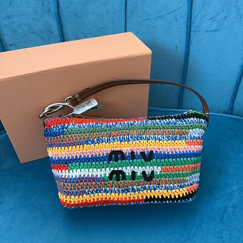 Miu Miu Colour-Block Crochet Shoulder bag 20cm