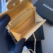 Chanel Wallet Gold Lambskin Chain 11x7cm - 5