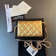 Chanel Wallet Gold Lambskin Chain 11x7cm - 3