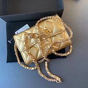 Chanel Wallet Gold Lambskin Chain 11x7cm - 2