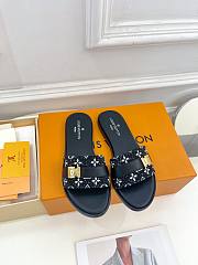 Louis Vuitton LV Black Slides - 1