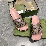 Gucci Pink Sandal Slides - 1