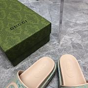 Gucci Green Sandal Slides - 4