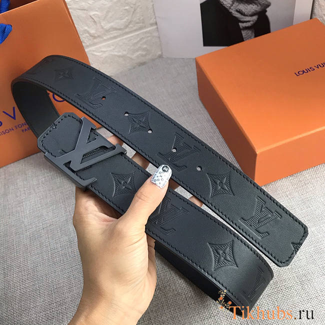 Louis Vuitton LV Black Belt 4cm 02 - 1